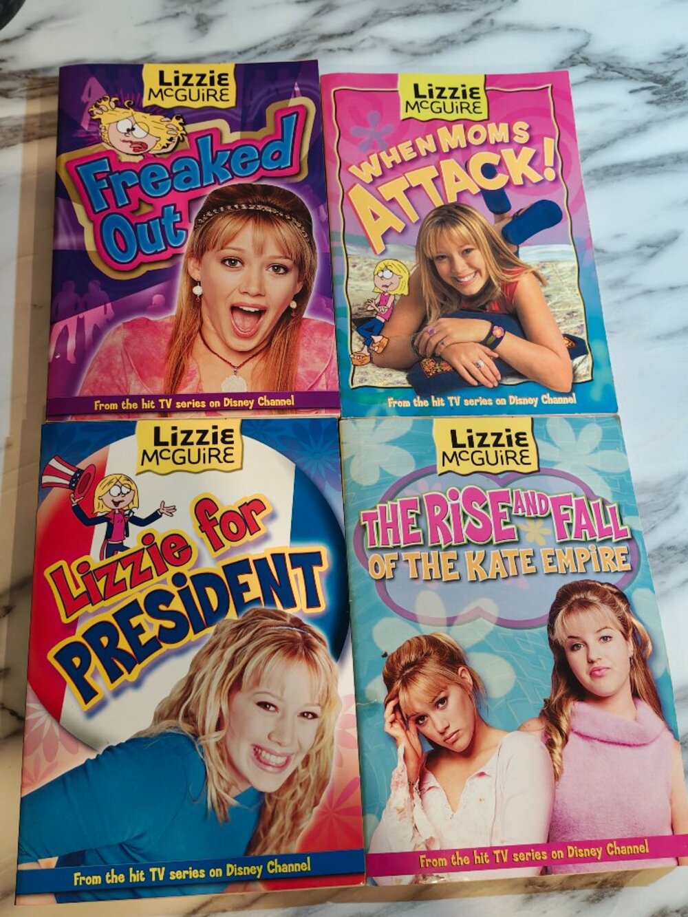 Vintage Lizzie McGuire Books Set of 4 Hilary Duff Disney Channel 2000 Collection